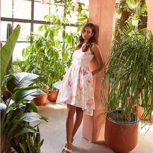 Adrianna Papell Pastel Pink Floral Dress